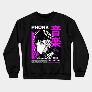 Phonk 2024 Anime Girl Aesthetic Crewneck Sweatshirt